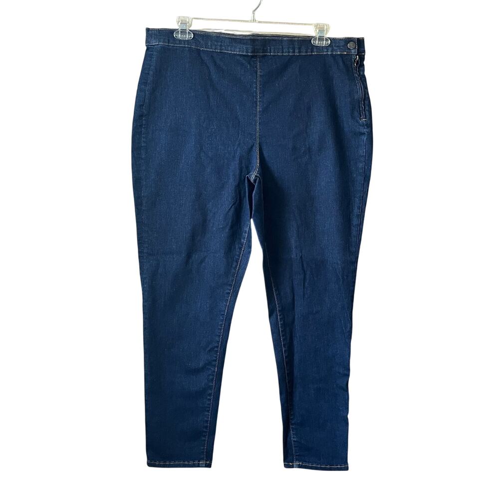 GAP Denim Women's Jeans Sculpt True Skinny High Rise Side Zip Blue 40x27 / 35R